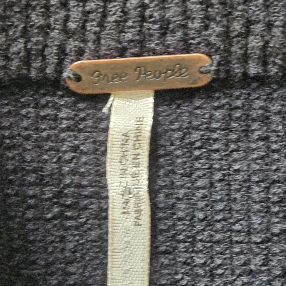 Free People Isla Ottoman Knit Ribbed Sweater Tunic Black size Small - Picture 11 of 16